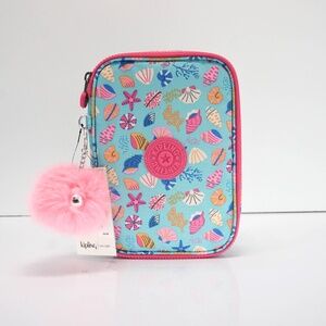 Kipling 100 Pens Case Pencil Accessory AC7252 Polyester Seashell Bright Multi 54